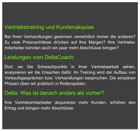 DeltaCoach Leistungen Vertriebstraining